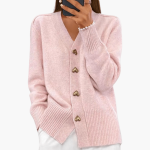 Women’s Cardigan with Heart Buttons - Image 3
