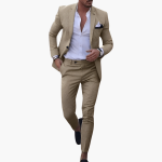 Men's Suit Set with Jacket and Slim Pants - Image 2
