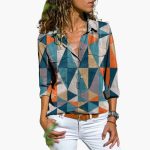 Flowing Blouse with Floral Pattern - Women's Summer Look - Image 3