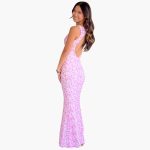 Lace Maxi Dress - Women's Style with V-Neck and Elegance - Image 9