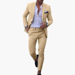 Men's Two-Piece Suit Made of Wool Blend with Slim Fit Cut - Image 6