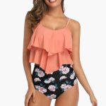 Two-Piece Women's Tankini with Ruffles and Tummy Control - Image 2