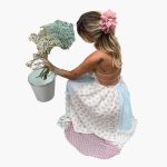 Patchwork Maxi Dress - Women's Summer Dress with Spaghetti Straps - Image 6