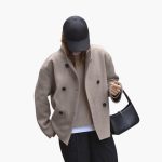 Women's Jacket with Loose Fit and Button Closure at the Front - Image 3