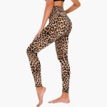 Women's Leggings with Leopard Print and High Waist