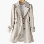 Women’s Trench Coat with Adjustable Waist - Image 2