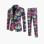 Multicolored Slim-Fit Suit for Men - Modern Look