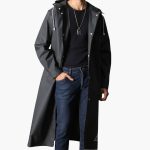 Men's Raincoat with Hood and Full Button Closure - Image 3