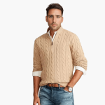 Men's Knit Sweater with Zipper – Winter Sweater - Image 2