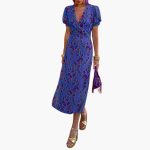 Women's Floral Wrap Dress – Summer Dress with V-Neck - Image 8