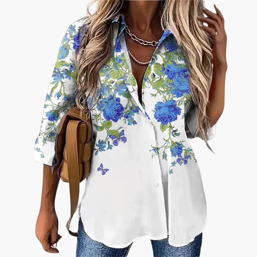 2_2_e890361c-1bad-487f-95b0-480e8d1f2f52.jpg Floral Casual Top for Women - Summery Floral Pattern - Image 1