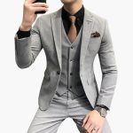 Men's Suit with Vest and Slim Fit for Every Season - Image 5