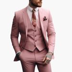 Men's Suit with Vest and One-Button Blazer for Every Season