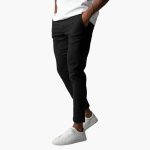 Men’s Stretch Chinos with Elastic Waistband and Slim Legs - Image 3