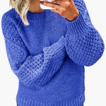 Women’s sweater with structured sleeves and ribbed hem - Image 2