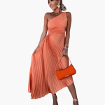 Ankle-Length Sleeveless Evening Dress for Women with One Shoulder - Image 2