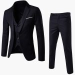 Three-Piece Suit with Vest for Men