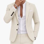 Men's Suit Set with Blazer and Trousers for All Seasons - Image 3