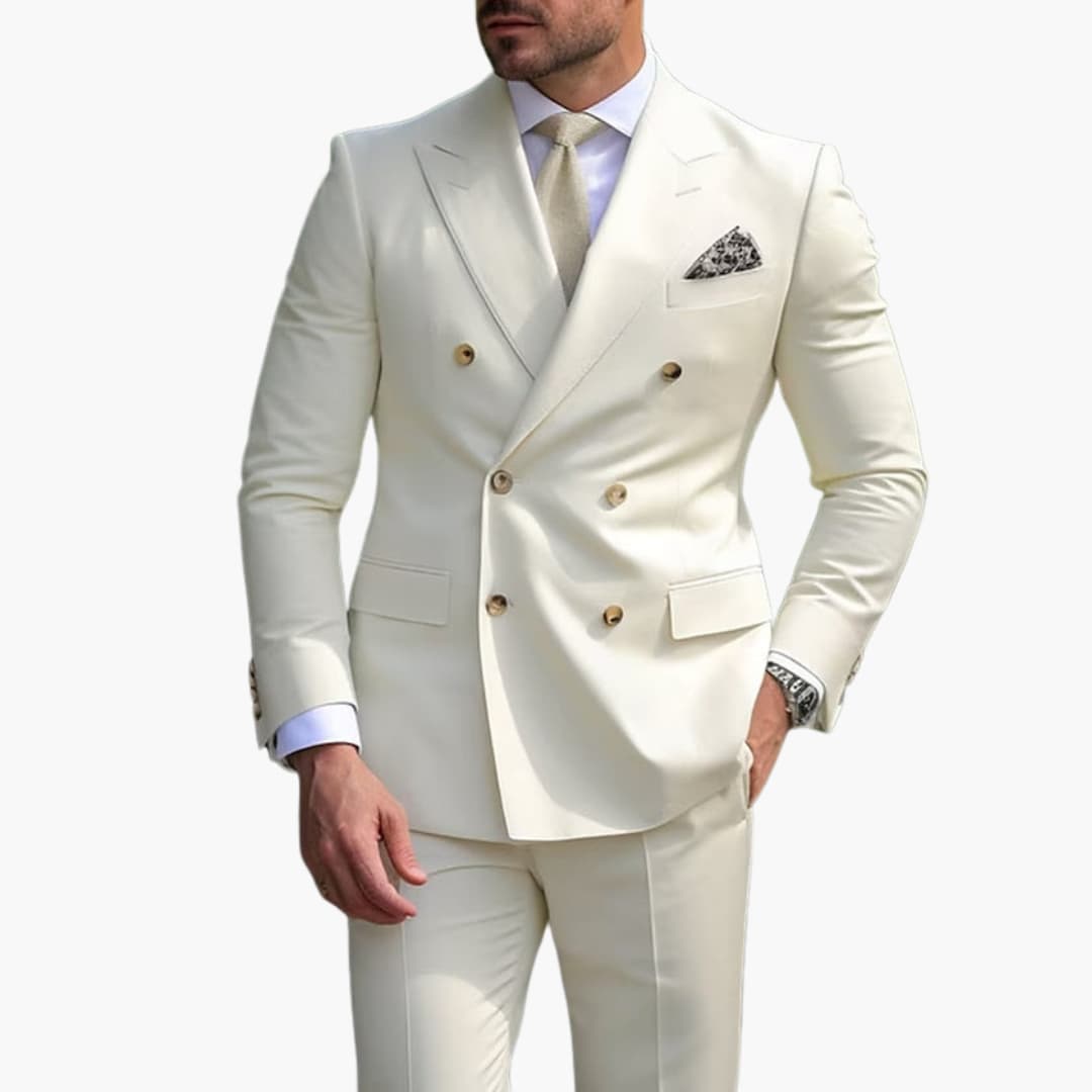 2_49_63c6a05f-2acf-4b3f-a246-6b91ebe7e3c5.jpg Men's Suit with Double-Breasted Design and Slim Fit for All Seasons - Image 1