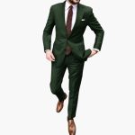 Men's Two-Piece Suit with Notch Lapel and Slim Fit Pants - Image 8