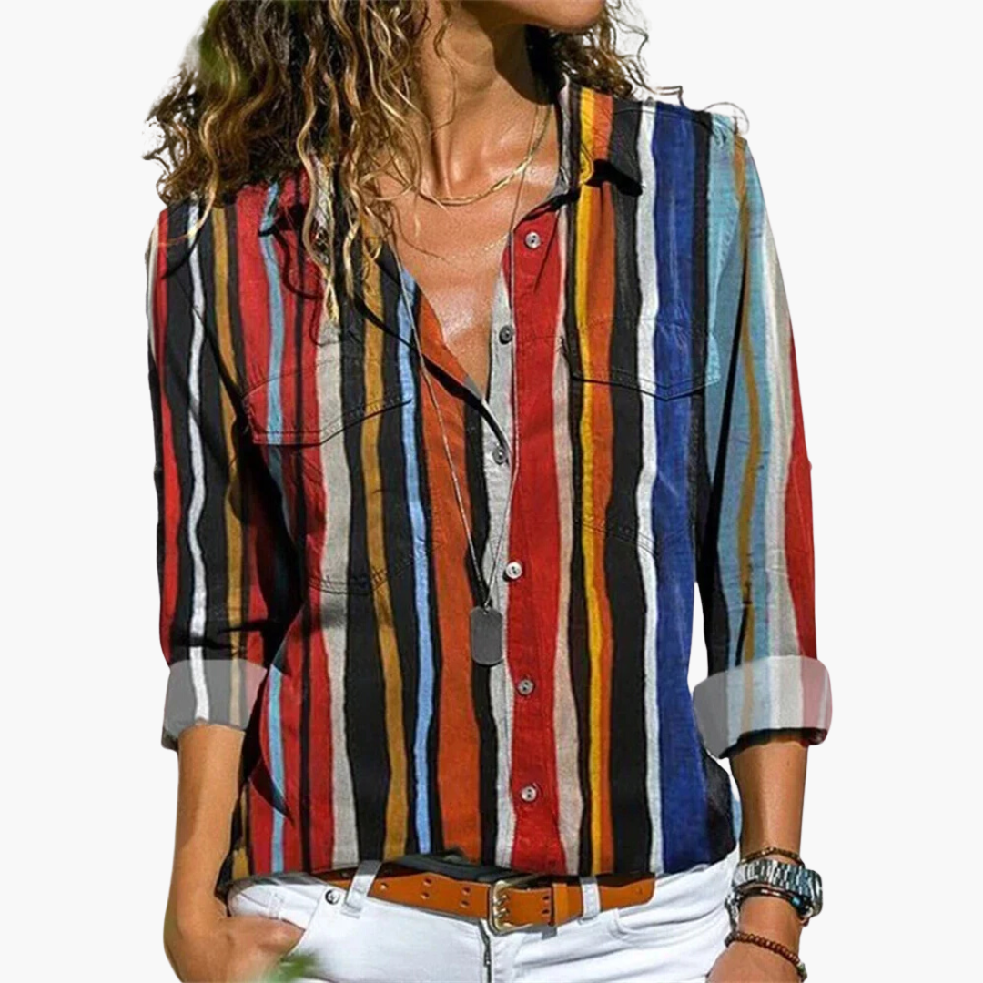 2_53fa1a74-8c05-4f33-ad8e-03d31c01f855.png Flowy Loose-Fit Shirt for Women - Comfortable & Versatile - Image 1