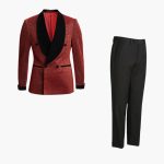 Men's Suit Two-Piece with Contrast Lapels for Every Season