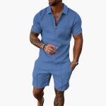 Men's Summer Two-Piece with Zipper and Shorts - Image 4