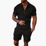 Men's Summer Two-Piece with Zipper and Shorts - Image 3
