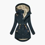 Women’s Parka Jacket with Hood and Zipper - Image 3