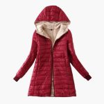 Women's Winter Jacket with Hood and Zipper