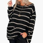 Women's Sweater with Boat Neck and Front Pocket - Image 3