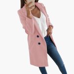 Women's Coat with Button Closure and Long Sleeves - Image 11
