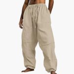 Men's Summer Pants with Wide Leg and Drawstring - Image 5