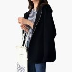 Women’s Hooded Jacket with Zipper and Pockets - Image 2