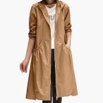 Women’s Hooded Trench Coat with Zipper - Image 7
