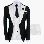Men's Suit with Vest and Long-Sleeved Blazer - Image 6