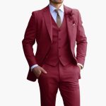 Men's Three-Piece Suit with Vest and Slim Pants - Image 4