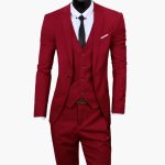 Elegant Slim Fit Suit - Modern Look for Men at Weddings - Image 4