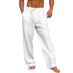 Men's Casual Pants with Drawstring Waist and Side Pockets - Image 2