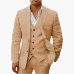Men's Summer Suit Three-Piece with Vest, Jacket, and Pants - Image 2