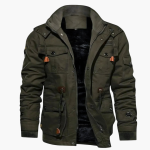 Men's Jacket with Zipper and Multiple Pockets - Image 10