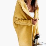 Women’s Knitted Cardigan with Hood and Open Front - Image 8