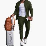 Men's Leisure Suit with Zipper Jacket and Jogging Pants - Image 6