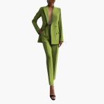 Women's Two-Piece Suit with Blazer and Slim-Fit Pants - Image 12