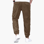 Men's Corduroy Pants with Waistband and Side Pockets - Image 2