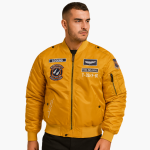 Men's Pilot Bomber Jacket with Ribbed Hem - Image 2
