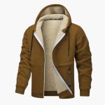 Men's Fleece Jacket with Zipper and Long Sleeves - Image 2