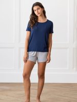 Women??s Bamboo Rib-Knit Short Sleeve Lounge Top - Last Chance - Image 8