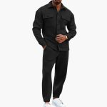 Two-Piece Men's Set with Long Sleeve Shirt and Pants - Image 9