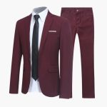 2-Piece Suit Set - Slim Fit Men's Suit for Business Look - Image 5